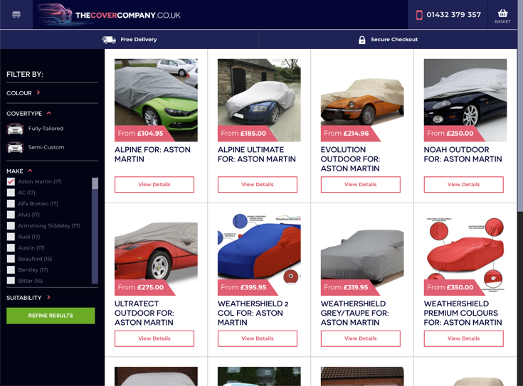 Product Listings Filtered